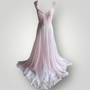 La Femme Pale Pink Evening Gown 🌸